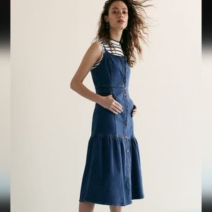 🔥Madewell Denim Bayview tiered Midi Dress size 2 🔥🔥